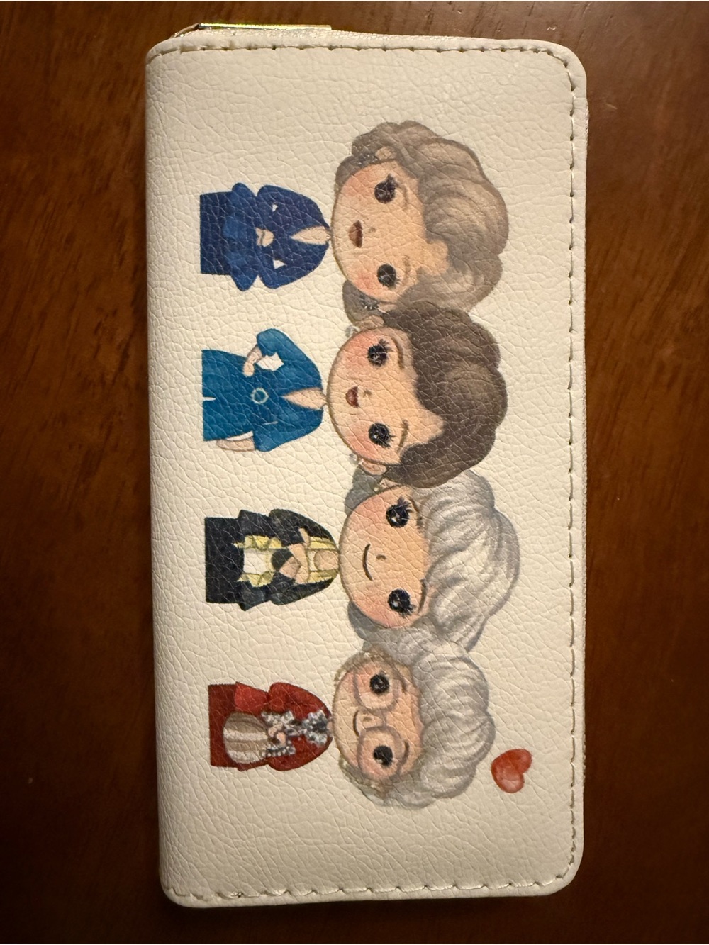 Cute White Cartoon Golden Girls Zip Wallet